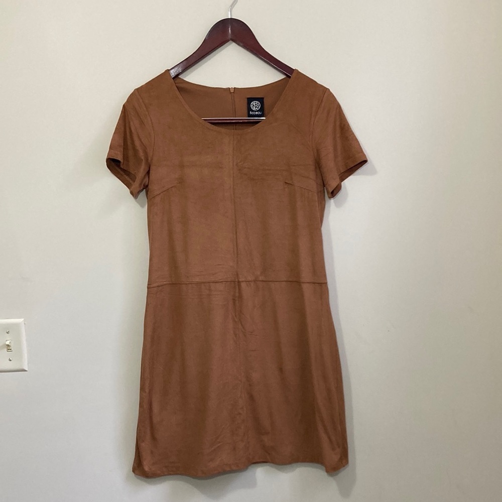 Bobeau Women’s Faux Suede Mini Dress Size Small